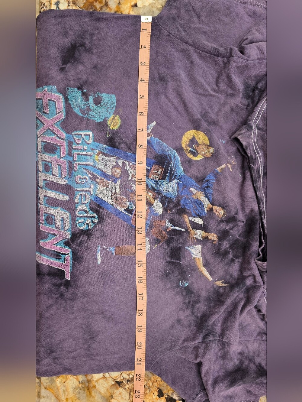 1989 film Bill & Ted's Excellent Adventure Vintage purple tie-dye t-shirt - Picture 6 of 6